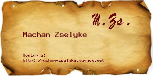 Machan Zselyke névjegykártya